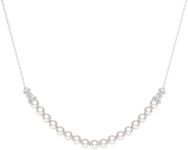 MSBLUE® 4mm Freshwater Cultured Pearl String Bar Necklace | Stylish and Modern Pearl Jewelry for Women