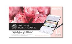 Mungyo Professional Solid Water Colors 12 Pan Colors Pastel Tone