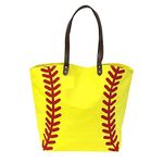 Softball Canvas Tote Bag Handbag Large Oversize Sports 20 x 17 Inches