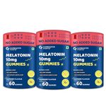 Carbamide Forte Melatonin 10mg sleep Gummies for Men & Women | Sleep Supplements- 60 Veg Gummies (Pack of 3)