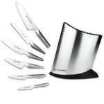 Global Knives 40th Anniversary Limited Edition 7 Piece Knife Block Set, Premium Japanese Kitchen Knives, Ultra Sharp Stainless Steel Blades with Chef's Knife & 16cm Bread Knife