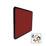 OBASIX Pin-up Bulletin Notice Board (3x4Feet) for School College Office|Superior Series Pin Up Board with 20 Push-pins| Powder Coated Black Frame-Maroon