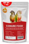 Boltz Best Bird Food for Conures, Natural and Healthy Premium Seed Mix for Conure Parrot, Daily Birds Treat for Conures, Complete Nutrition to All Life Stages (1 KG (Pack of 1))