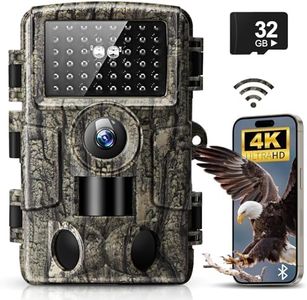 MRSCRET WiFi Trail Camera, 4k 60MP Game Camera with Night Vision Ip66 Waterproof 120°Wide Angle 0.1s Trigger Speed,Suitable for Outdoor Wildlife Detection, Monitoring Home Security