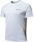 TSLA Men's Workout Running Shirts, Dry Fit Moisture Wicking T-Shirts, Sports Gym Athletic Short Sleeve Shirts, Active Hyper Dri Raglan Sleeve MTS03-WHT_X-Large