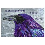 Tree-Free Greetings EcoNotes 12-Count Healing Raven Blank Notecard Set with Envelopes, All Occasion, Bird Themed Inspirational (FS56869)