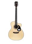 Saga Sf-600Gc-Nat Grand Concert Cutaway Acoustic Guitar (Natural) - Wood