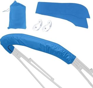 4 Bow Bimini Top Storage Boot Cover 97"-103" Width Replacement Boot, Oversize 600D Waterproof Sun Shade Boat Canopy Storage with 2 Ropes, Fits for 3-4 Bows Bimini Tops, Blue