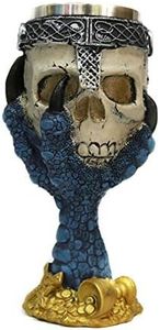 Tvoip Horrible Resin Stainless Steel Skull Goblet Retro Claw Wine Glass Gothic Cocktail Glasses Wolf Whiskey Cup Party Bar Drinkware Skull1