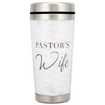 Dicksons Pastor's Wife Faded Leaves 16 Ounce Stainless Steel Travel Tumbler Mug