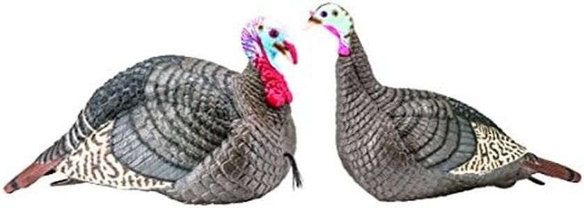 HUNTERS SPECIALTIES HS Strut Lite Jake & Feeding Hen Turkey Foldable Hollow Relaxed Body Realistic 2-Pack Couple Flock Combo Decoys