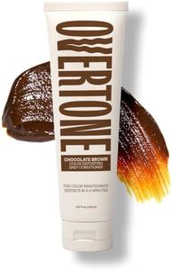 Overtone Daily Color Depositing Conditioner: 4.5 oz Temporary Coloring Conditioner with Shea Butter & Coconut Oil - Refresh Color & Prevent Fading - Vegan & Cruelty-Free, Chocolate Brown