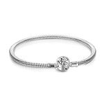 GNOCE Essential Oil Diffuser Bracelet Sterling Silver "My Family, My Life" Tree of life Basic Charm Bracelet with Clasp Snake Chain Jewellery Gift for Women Mens (21)