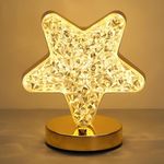 WEZOSHINET Star Night Light Touch Lamp, Cordless Rechargeable Stepless Dimmable with 3 Colors Modes for Living Room, Bedroom,Christmas Decorations,USB Charging led Night Light