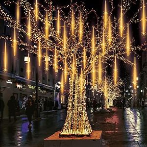 Meteor Shower Lights Upgrade Christmas Lights 540 LED Meteor Lights Waterproof 20 inch 10 Tubes Cascading Falling Raindrop Lights for Holiday Wedding New Year Party Garden Christmas Tree Decoration