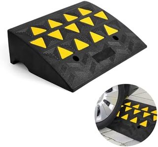 GarveeTech Rubber Curb Ramp - 6" Rise Sidewalk Ramp, 14.6" W x 19.3" L, Suitable for Forklifts, Trucks, Buses, Cars, Wheelchairs, Bikes