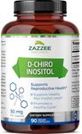 Zazzee D-Chiro-Inositol, 50 mg per Capsule, 90 Vegan Capsules, Ideal Dosage for 40:1 Ratio with Myo-Inositol, 3 Month Supply, 100% Vegetarian, Non-GMO