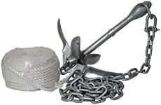 H2o Kayaks Galvanised 1.5 kg Folding Anchor (Including Shackle, Rope & Chain)