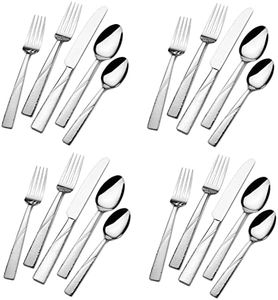 Gourmet Basics by Mikasa Barletta 20-Piece Stainless Steel Flatware Set, Service for 4