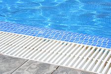 WATERTECH SYSTEMS Swimming Pool Overflow Grating Tiles 8inches Single pin(10 Meters Each Package)