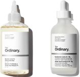 The Face Exfoliating Bundle: Glycolic Acid 7% Exfoliating Toner (100ml) and Hyaluronic Acid 2% + B5 (30ml) with TOSSI cleansing wipes