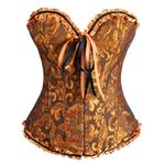 FunAloe Corset Yellow,Burlesque Costume,Women's Bustiers and Corsets,Lace Corset,Top,Basques for Women Plus Size,Bodyshaper,Lingerie,Shapewear,Overbust,Gothic Satin Bridal Party Halloween Costume