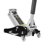 Torin TAM815016L Hydraulic Low Profile Aluminum and Steel Racing Floor Jack with Dual Piston Quick Lift Pump, 1.5 Ton (3,000 lb) Capacity, Black