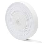 SWKJ 2cm Wide Flat Elastic Bands, Elastic Spool for Sewing Waistbands Handmade DIY Craft Clothing Shoes and Hats Accessories (White, 10M)