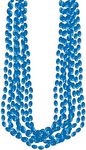 Amscan Metallic Necklace, Blue, 8 Pieces