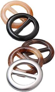 6pcs 5cm color surtido de resina bufanda redonda hebilla de la cintura pañuelo para el cuello broche de seda delgada bufanda camiseta blusa corchete clip anillo envoltura para la ropa Embellish