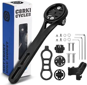 corki Cycles Out Front Handlebar Mounted Cycle Computer Bike Mount Compatible with Garmin Wahoo Bryton Cateye