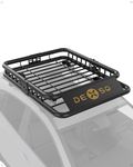 DEXSO Roof Rack Cargo Basket, 46"x 36"x 5" Rooftop Carrier with 200 LB Capacity & Waterproof Coating, Heavy Duty Universal Luggage Holder for SUVs, Jeep Cherokee