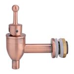 Genericer Beverage Dispenser Replacement Spigot,Copper Faucet Tap Wine Beer Barrel Beverage Drink Dispenser Replacement Spigot Chrome for Home and Party (1.2 cm) (Red Copper18mm)