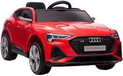 Aosom 12V Kids Electric Ride On Sports Car, Battery Powered Toy w/Parent Remote Control, Safety Belt, LED Lights, Music, and Horn, for 3-5 Years Old, Red