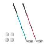 Golf Chippers, Men/Women Golf Chipper Set (Red/Blue 2-Piece), with 4 Practice Balls (2 Hole Balls + 2 PU Training Balls), for Children Teenagers