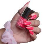 DeBelle Gel Nail Polish Princess Belle' (Coral Orange Nail Paint)|Non UV - Gel Finish |Chip Resistant | Seaweed Enriched Formula| Long Lasting|Cruelty and Toxic Free| 8ml