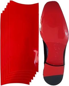 BHXANZOU Red Bottom Shoe Protector Compatible with Christian Louboutin Shoes,Self-Adhesive Sole Guard to Protect & Restore Shoe Bottoms,Anti-Slip Replacement for High Heels (10"x4",Mirror Face 6Pcs)
