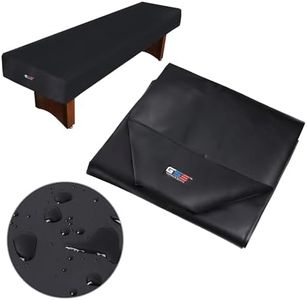 GSE Games & Sports Expert 9' Heavy-Duty Leatherette Shuffleboard Table Cover for Shuffleboard Table Accessories (Black)