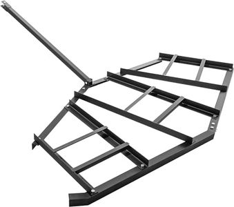 Driveway Drag 66" Width, Tow Behind Drag Harrow 35" Length, 4" Height, Driveway Tractor Harrow with 2 Adjustable Bars