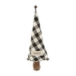 Mud Pie, Black Buffalo Christmas Check Tree Sitter, Medium, 15 1/2" x 5 1/2"