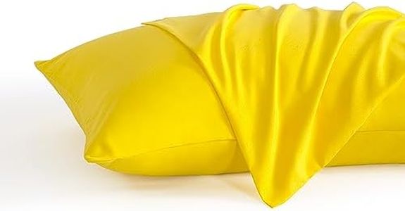 NTBAY Toddler Pillow Cases Set of 2, 2 Pack Brushed Microfiber 14x20 Pillow Cases, Soft, Wrinkle, Fade, Stain Resistant Yellow Pillow Cases with Envelope Closure, 14x20 Inches, Yellow