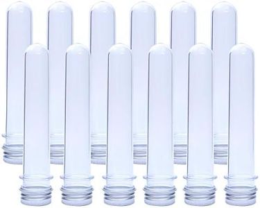 12 Pcs, 40ML (25 x 140mm) Clear Plastic Test Tube with Screw Caps by JamHooDirect