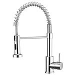 Peppermint Kitchen Taps with Pull Out Spray Chrome Kitchen Mixer Taps 1 Hole Commercial Pull Down Kitchen Tap with Pull Out Hose Spring Kitchen Faucet