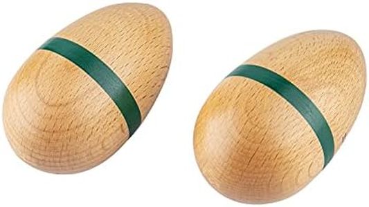 Eggs Shakers, Profession Wooden Egg Maracas Shakers For Adults, Hand Percussion Instrument for Musical Education Party Classroom Prizes (Natural Big)