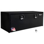 Buyers Products 1702510 Black Steel Truck Tool Box with Aluminum Diamond Tread Door, 18 x 18 x 48 Inch, Made in The USA, Truck Box for Organization & Storage, Job Tool Chest, Contractor Toolbox