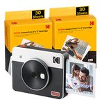 KODAK Mini Shot 3 Retro 4PASS 2-in-1 Instant Camera and Portable Photo Printer (7.6 x 7.6 cm) plus Package with 70 Sheets, Yellow