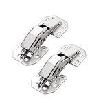 Qrity 2 Packs of Soft Close Hinges Kitchen Soft Close Cabinet Hinges Door Hinges Concealed Hydraulic Cupboard Door Hinges, 90 Degree Hidden Hinges