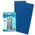 Pool Above Heavy Duty Vinyl Repair Patch Kit | Vinyl Cement Adhesive Glue and Colored Patches for Inflatables Boat Raft Kayak Air Beds Inflatable Mattress Hole Repair Blue