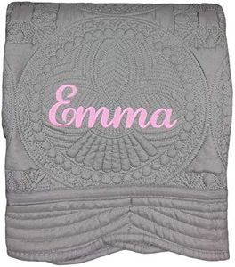 Personalized Baby Quilt, Blankets, Monogrammed Blankets for Kids, Baby Blankets for Girls, Embroidered Baby Gifts, Soft for Toddler Girl or boy, Crib Size