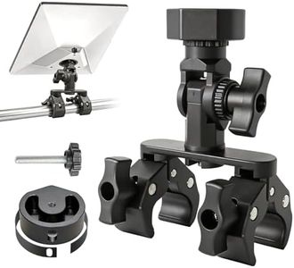 Starlink Mount for Starlink Mini, Dual-Clamp Starlink Mini Pole Mount Kit for RV Ladder & Roof Rack, Lightweight Aluminum & Nylon Starlink Mini RV Mount with 1/4"-20 & 3/8"-16 for Camping Van Boat